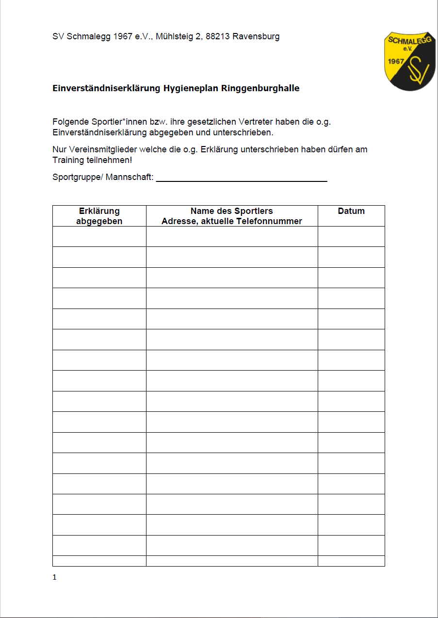 Aufnahmeformular