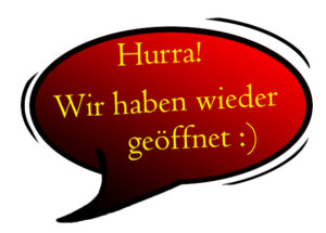 Sprechblase – Wieder geoeffnet