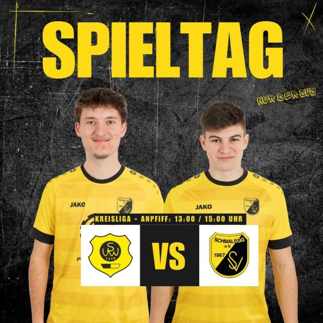 🔥Morgen ist SPIELTAG!🔥 

2. Mannschaft
🆚 SV Weissenau
⏰ Sonntag - 13:00 Uhr 
📍 Sportplatz Weissenau 

1. Mannschaft
🆚 SV Weissenau 
⏰ Sonntag - 15:00 Uhr
📍 Sportplatz Weissenau 

Wir freuen uns auf euer kommen🙌🏻

#nurdersvs⚫️🟡